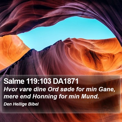 Salme 119:103 DA1871 Bible Verse Image