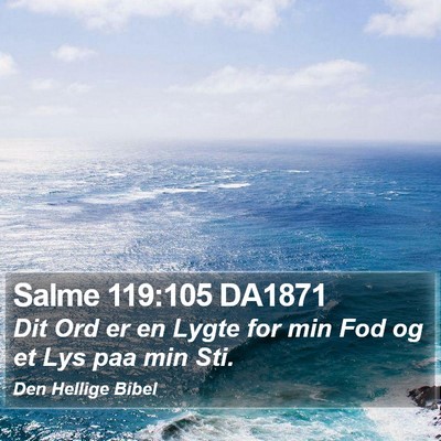 Salme 119:105 DA1871 Bible Verse Image