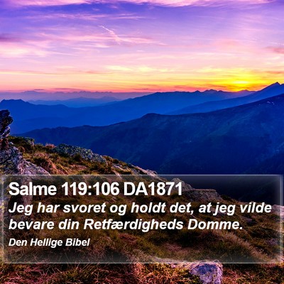 Salme 119:106 DA1871 Bible Verse Image