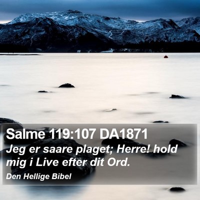 Salme 119:107 DA1871 Bible Verse Image