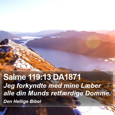 Salme 119:13 DA1871 Bible Verse Image