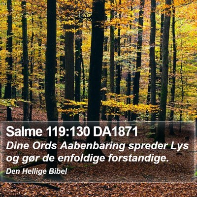 Salme 119:130 DA1871 Bible Verse Image
