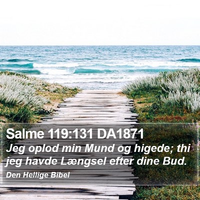 Salme 119:131 DA1871 Bible Verse Image
