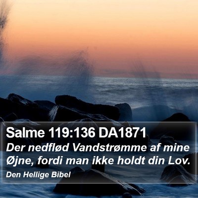Salme 119:136 DA1871 Bible Verse Image