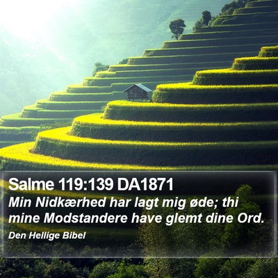 Salme 119:139 DA1871 Bible Verse Image
