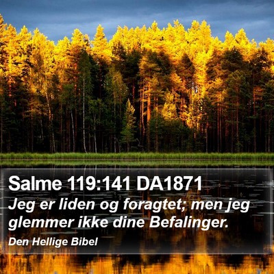 Salme 119:141 DA1871 Bible Verse Image