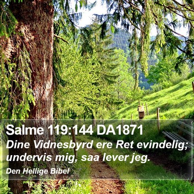 Salme 119:144 DA1871 Bible Verse Image