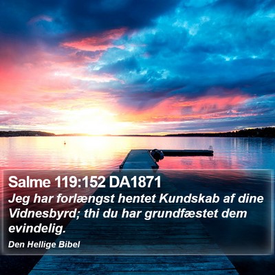 Salme 119:152 DA1871 Bible Verse Image