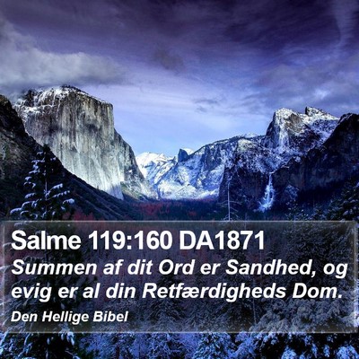 Salme 119:160 DA1871 Bible Verse Image