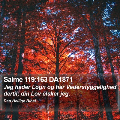 Salme 119:163 DA1871 Bible Verse Image