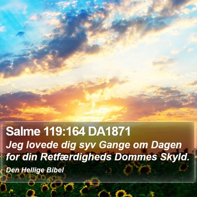 Salme 119:164 DA1871 Bible Verse Image