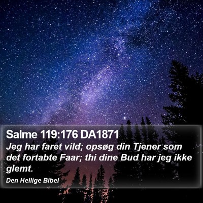Salme 119:176 DA1871 Bible Verse Image