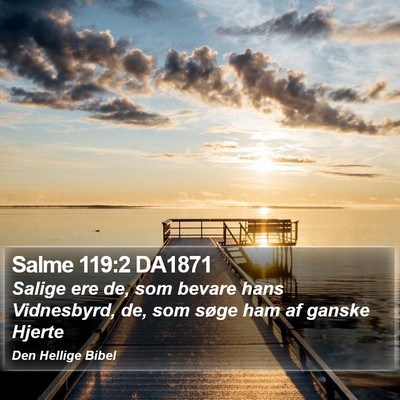 Salme 119:2 DA1871 Bible Verse Image