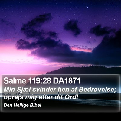 Salme 119:28 DA1871 Bible Verse Image