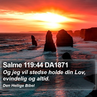 Salme 119:44 DA1871 Bible Verse Image