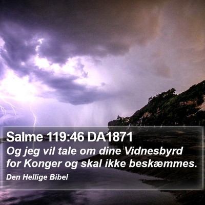 Salme 119:46 DA1871 Bible Verse Image