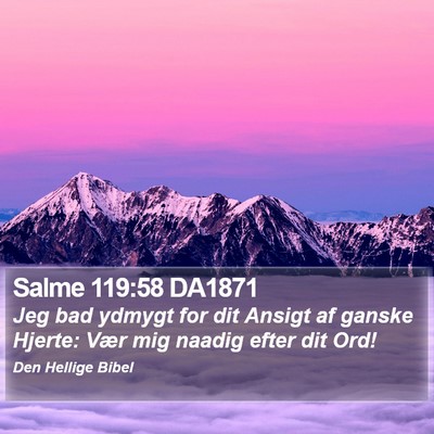 Salme 119:58 DA1871 Bible Verse Image