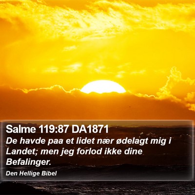 Salme 119:87 DA1871 Bible Verse Image