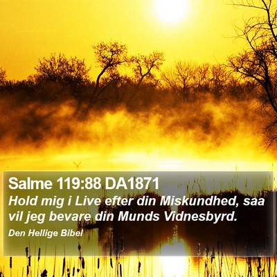 Salme 119:88 DA1871 Bible Verse Image