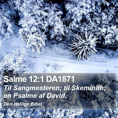 Salme 12:1 DA1871 Bible Verse Image