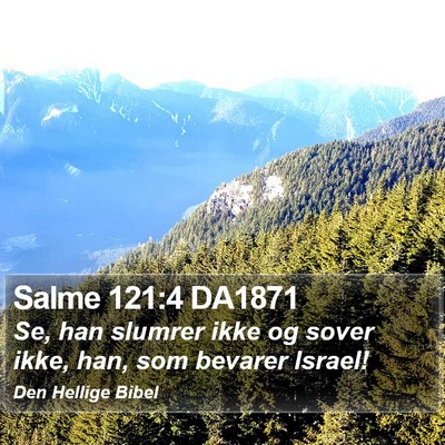 Salme 121:4 DA1871 Bible Verse Image