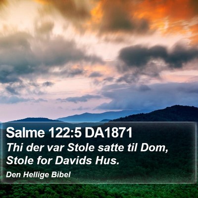 Salme 122:5 DA1871 Bible Verse Image