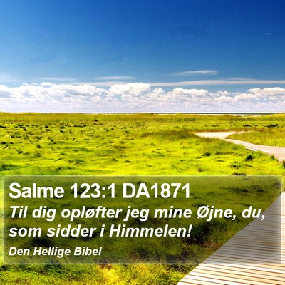 Salme 123:1 DA1871 Bible Verse Image