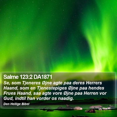 Salme 123:2 DA1871 Bible Verse Image