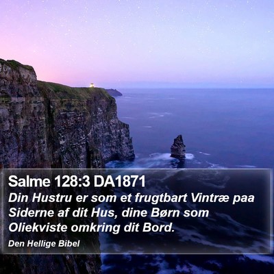 Salme 128:3 DA1871 Bible Verse Image