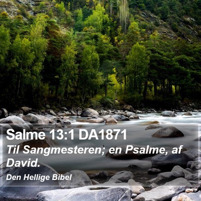 Salme 13:1 DA1871 Bible Verse Image
