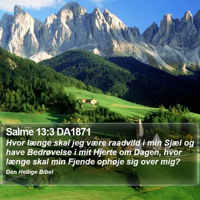 Salme 13:3 DA1871 Bible Verse Image