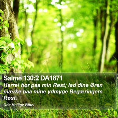Salme 130:2 DA1871 Bible Verse Image