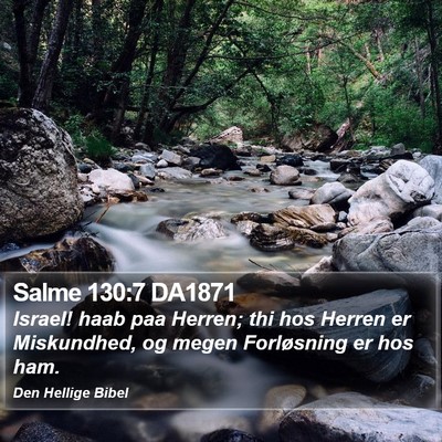 Salme 130:7 DA1871 Bible Verse Image