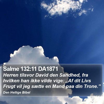 Salme 132:11 DA1871 Bible Verse Image
