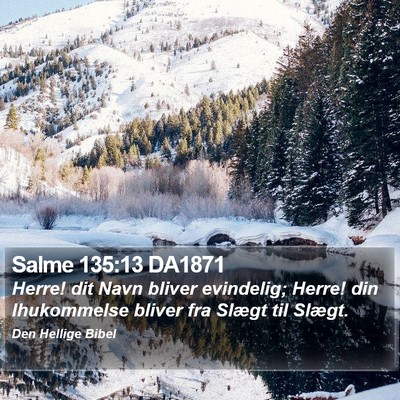 Salme 135:13 DA1871 Bible Verse Image