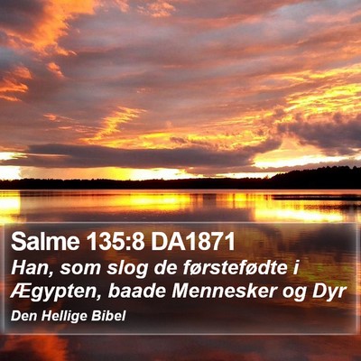 Salme 135:8 DA1871 Bible Verse Image