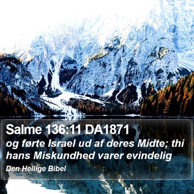 Salme 136:11 DA1871 Bible Verse Image