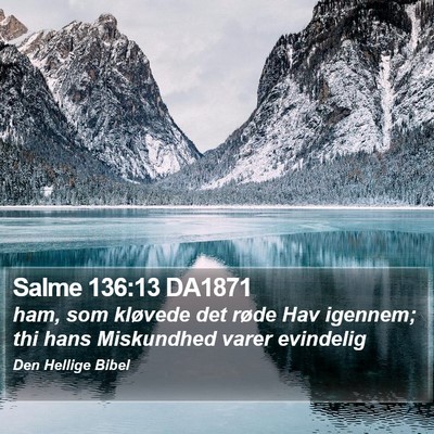 Salme 136:13 DA1871 Bible Verse Image