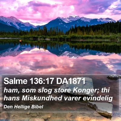 Salme 136:17 DA1871 Bible Verse Image