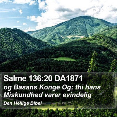 Salme 136:20 DA1871 Bible Verse Image