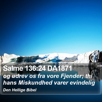 Salme 136:24 DA1871 Bible Verse Image