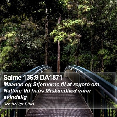 Salme 136:9 DA1871 Bible Verse Image
