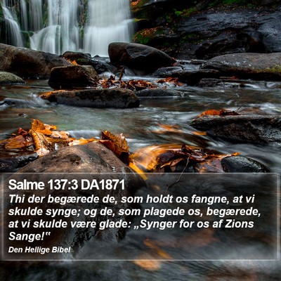 Salme 137:3 DA1871 Bible Verse Image