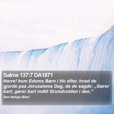 Salme 137:7 DA1871 Bible Verse Image