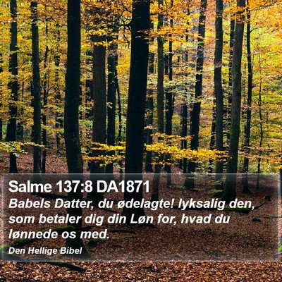 Salme 137:8 DA1871 Bible Verse Image