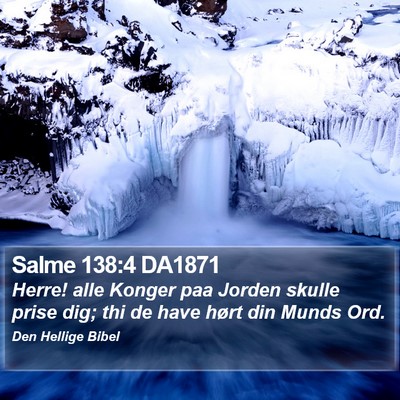 Salme 138:4 DA1871 Bible Verse Image