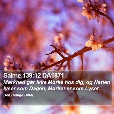 Salme 139:12 DA1871 Bible Verse Image