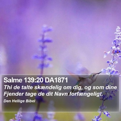 Salme 139:20 DA1871 Bible Verse Image
