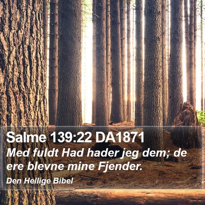 Salme 139:22 DA1871 Bible Verse Image