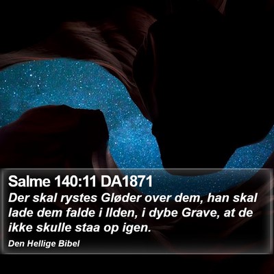 Salme 140:11 DA1871 Bible Verse Image